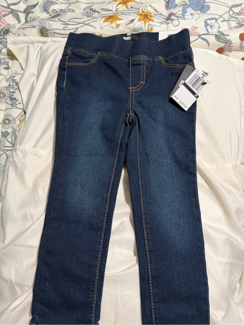 Dkny Girls Dark Blue Denim Jeggings